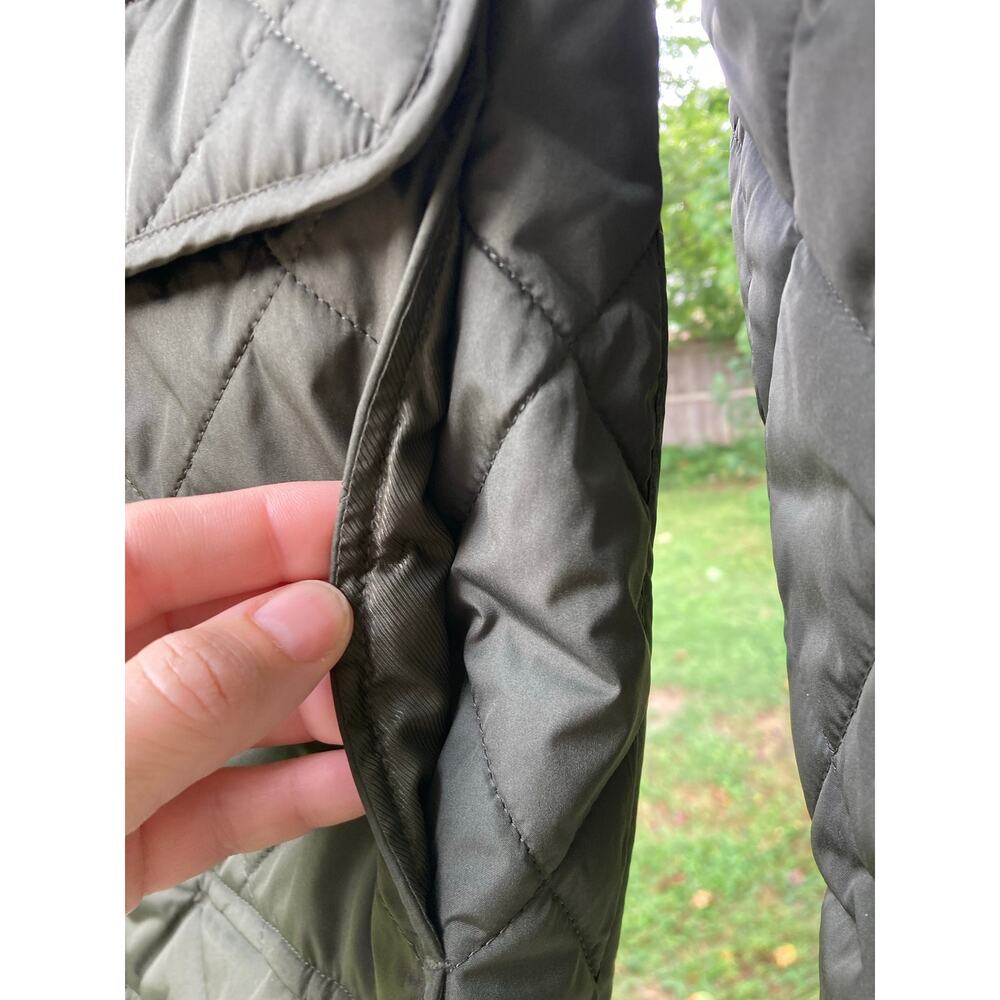 Banana Republic -Old Money Olive Quilted Barn Jacket Corduroy Collar - Mens M - Picture 3 of 13